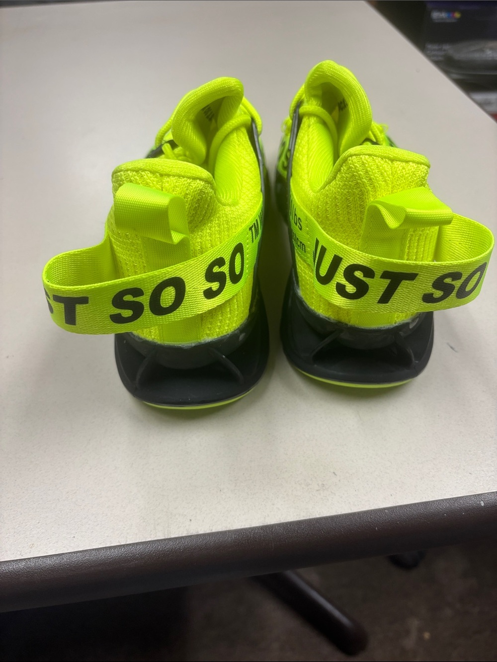 Just So So Neon Yellow Women's Blade Athletic Running Sneakers - Picture 3 of 7